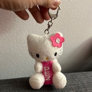 Hello Kitty PEZ Dispenser Plush Charm Pink Kawaii Sanrio Stuffed Toy Keychain